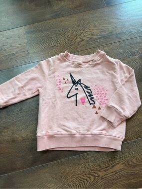Girls' Pink Unicorn Sweatshirt - Wild Mae brand